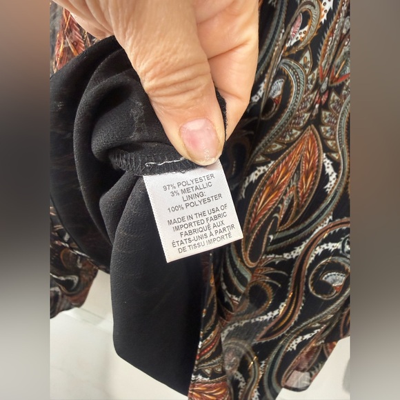 NET MISA LOS ANGELES
HELENA TOP - Paisley Print Blouse - Black and Brown - Picture 5 of 5